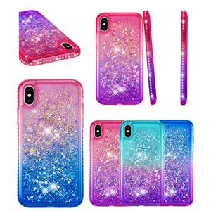 For iPhone X XS XS MAX Case,Glitter Sparkle Quicksand Girls Kids Women Cute Case - Picture 1 of 25