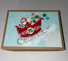 Santa In Sleigh Boxed Set of 15 Christmas Cards and Envelopes The Gift Wrap Co.