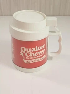 De Colección Años 80 Quaker Masticable Granola Barras Aisladas Botón Superior Taza de Viaje Café... - Imagen 1 de 8