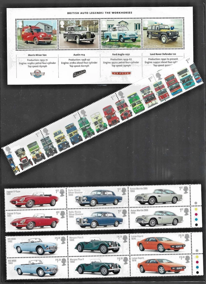 queen elizabeth stamps cars UNMOUNTED MINT cheap postage face £33+ for £18 - Image 1 of 1
