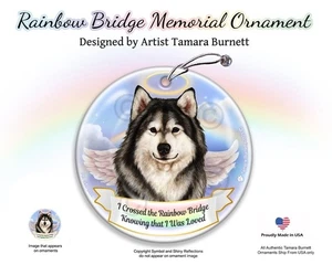Alaskan Malamute Hund Regenbogen Brücke Gedenkschmuck-Neu mit Etikett kostenloser Versand - Bild 1 von 1