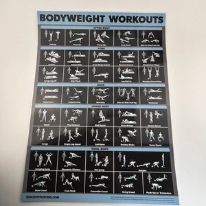 Quickfit Bodyweight Vol 1 Workouts & Training Poster laminiert beidseitig Fitness - Bild 1 von 11