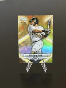2023 Bowman Sterling - Rookies Jordan Diaz #BSR-10 Gold Refractor /50 (RC) - Bild 1 von 2