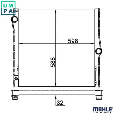 RADIATOR ENGINE COOLING CR 1050 000S FOR BMW X5/SAV/E70 N52B30A/AF/BF 3.0L 6cyl - Image 1 of 4
