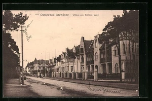Arendsee, Ostseebad, Strasse Bülow-Weg mit Villen, Ansichtskarte  - Picture 1 of 2