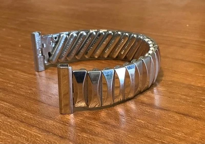 Vintage NOS Flex-Let Stainless Scissor Expansion Watchband Straight End Fit 16mm - Image 1 of 4