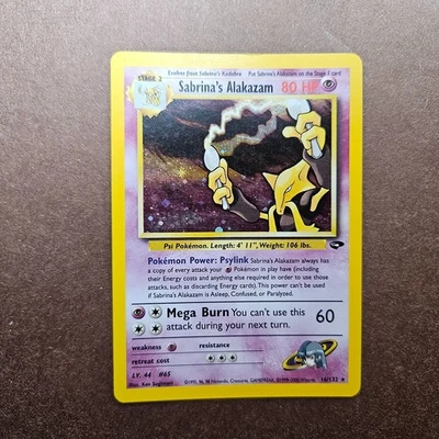 Sabrina's Alakazam 16/132 Pokemon Gym Challenge Holo Rare Card - MP - Image 1 of 4
