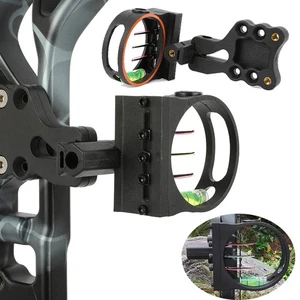 Archery Compound Bow Sight 3Pin 0.029" Fiber Adjustable Target Bow Hunting Shoot - Picture 1 of 12