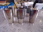 Satz 6 große Becher Trinkbecher Weinbecher 11.5 cm  versilbert  TOP  !