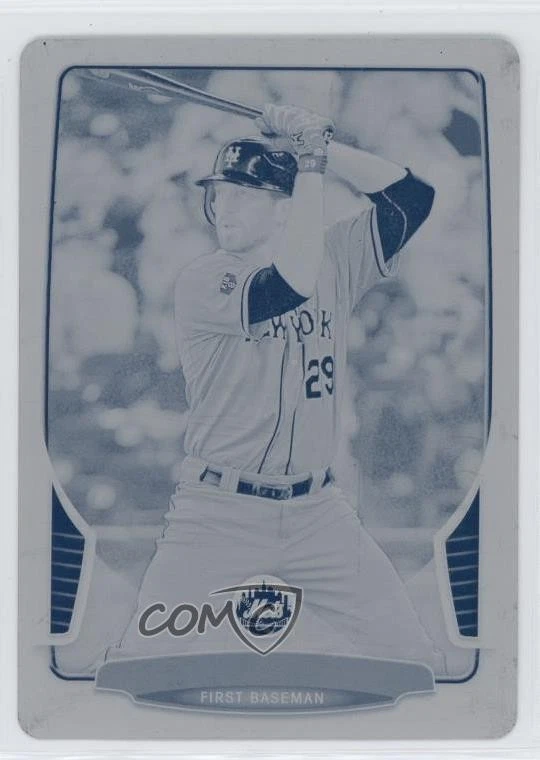 2013 Bowman Printing Plate Cyan 1/1 Ike Davis #72 q3x - Image 1 of 3