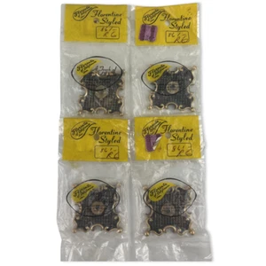 Florenta of California Florentine Drawer Pull Backplate Set of 4 Gold Plated NOS - Picture 1 of 7