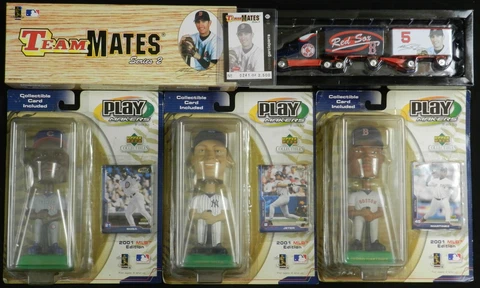 MLB Play Makers Bobbleheads & Truck, Jeter,Garciaparra,Pedro Martinez,Sosa, Lot Cover