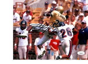 CALVIN JOHNSON GEORGIA TECH YELLOW JACKETS SIGNED 8X10 PHOTO W/JSA #4 - Picture 1 of 1