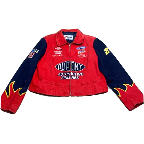 Chase Authentics Dupont Racing Jeff Gordon #24 Womens XXL Red NASCAR Crop Jacket Cover