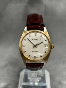 Seltene Paul du Pree Croton Herren goldfarbene mechanische Schweizer Uhr, funktioniert - Bild 1 von 10