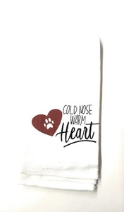 Asciugamani Cucina 100% Cotone Stampato con Animali Animali Domestici Cani Amanti Detti Naso Freddo - Foto 1 di 2