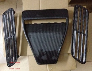 Carbon Fiber Hood Scoop Vent 3pcs Fit For 08-15 Lancer EVO X 10 - Picture 1 of 9