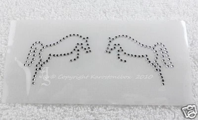 Hotfix Bügelbild Strass Glas Pferd Pferde Kragen Schabracke Farbwahl 101103 - Bild 1 von 2