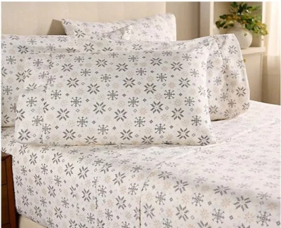 Home Reflections Double Brushed Holiday Printed Split King Sheet Set - Image 1 of 2