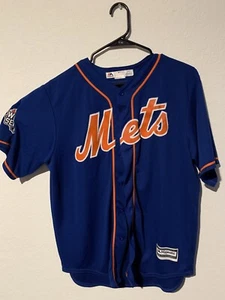 Majestic New York Mets Noah Syndergaard Jersey Mens Sz LG 2015 World Series Blue - Picture 1 of 5