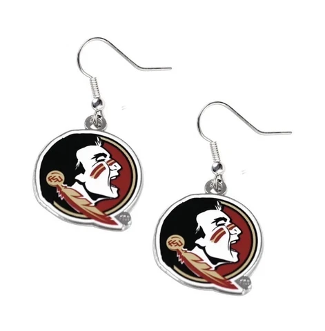 Florida State Seminoles Dangle Earrings (Chrome) NCAA Licensed Jewelry Cover