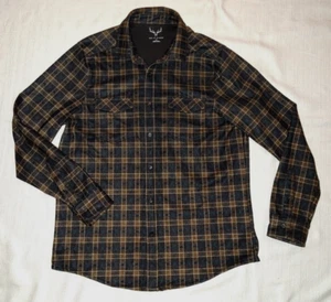 NICE BARELY USED Age Of Wisdom Mens Lined Plaid Flannel Shirt Large L WOW! - Picture 1 of 5