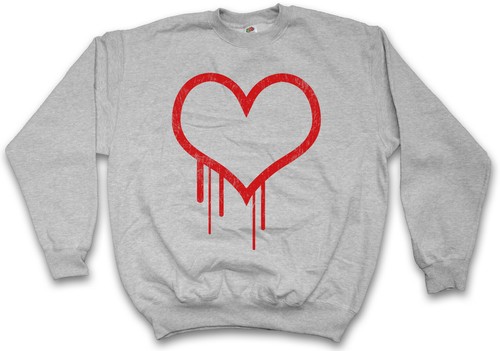 FELPA BLEEDING HEART I PULLOVER Cuori Bloody San Valentino Splatter Tattoo