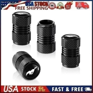 4PCS Metal Car Tire Valve Caps Valve Stem Cover Compatible with Ford Mustang B2 - Picture 1 of 14