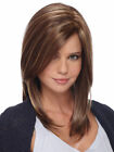 100% Human Hair New Women's Long Natural Light Brown Blond Straight Wigs 20 Inch