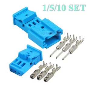 3 Pin TE MQS Automotive Male Female Tweeter Connector Plug Socket Kit for BMW VW - Picture 1 of 4