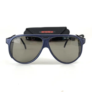 Bolle Vintage Sunglasses mod. CALAIS Z87 Blue Aviator Glacier France 80s RARE - Picture 1 of 15