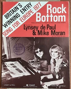LYNSEY DE PAUL/MIKE MORAN ‘Rock Bottom’ Chappell / 1977 Eurovision / Sheet Music - Picture 1 of 4