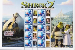 Shrek 2 Souvenir Stamp Sheet Australia Post - Picture 1 of 1