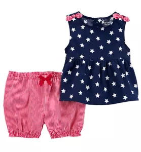 Infant Girl’s Child of Mine Patrotic Outfit/Dress, Various Patterns & Sizes - Picture 1 of 10