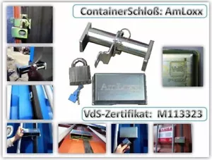 Containerschloss AmLoxx (VdS) inkl.Bügelschloss Lagercontainer Verschluss Zertif - Bild 1 von 8