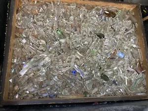Huge 700 Pc Lot Lamp Crystals, Prisms, Dozens Of Styles, 20-100 Years Old - Picture 1 of 12