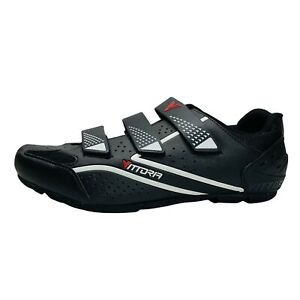 Vittoria Force SPD Spin Cycling Shoes Black Men's Size 12M EU 46 Made in Italy 