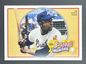 HANK AARON 1991 Upper Deck Baseball Heroes #21 Atlanta Braves HOF - Picture 1 of 2