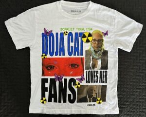 Doja Cat The Scarlet Tour Merch - "Doja Cat Loves Her Fans" White T-Shirt