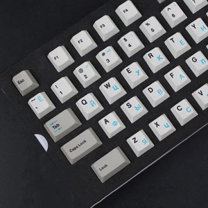Rosyjska przezroczysta naklejka na klawiaturę wodoodporna do PC♨♘ Stoły laptopowe P4J6 - Zdjęcie 1 z 5