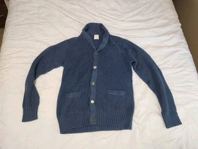 Sizs XL - ASOS "Self" Shawl Cardigan Sweater Blue X-Large Button Up *Worn 1x* - Image 1 of 3