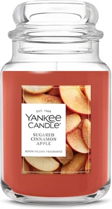 Yankee Candle Sugared Cinnamon Apple, Herbst Duftkerze, 22Oz großes Glas mit u - Bild 1 von 8