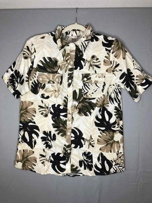 Blusa hawaiana vintage blanca ciervo para mujer mezcla de lino talla M (8-10) años 90 Y2K Foto 1 de 4