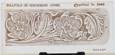 Plantilla de portada de billetera o chequera Craftaid Nº 3040 de colección - diseño floral y de hojas Foto 1 de 2