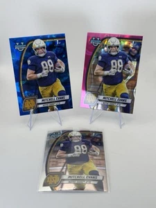 3 Lot - Mitchell Evans 2024 Bowman University Chrome Sapphire Notre Dame RC - Picture 1 of 1