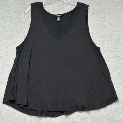 AMBRIELLE Women’s Sleepwear Lounge Stretch Tank Lace V-neck Size XXL Lace & Knit - Image 1 of 4