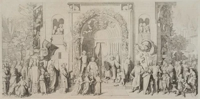 ERNST (*1830) nach SCHWIND (*1804), Die Einweihung des Münsters zu Freiburg, Sst - Bild 1 von 4