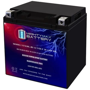 Mighty Max YTX30L-BS 12V 30AH Battery for Polaris 800 Sportsman 6x6 2014 - Picture 1 of 6