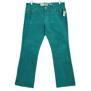 OLD NAVY Women's Boot Cut Stretch Teal Corduroy Pants Size 14R Low Waist NWT - Picture 1 of 14