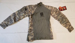 NWT Massif US Army Combat Shirt L Digital Camo Reflective Flag Patch Army Strong - Picture 1 of 10